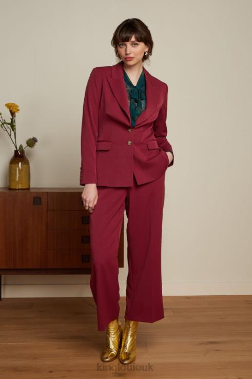 Apparel GB King Louie Women Bianca Blazer Broadway Cabernet Red 2JFL6182