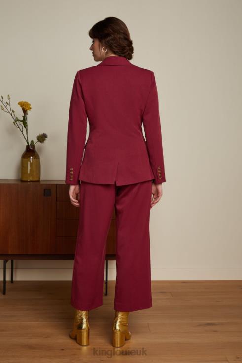 Apparel GB King Louie Women Bianca Blazer Broadway Cabernet Red 2JFL6182