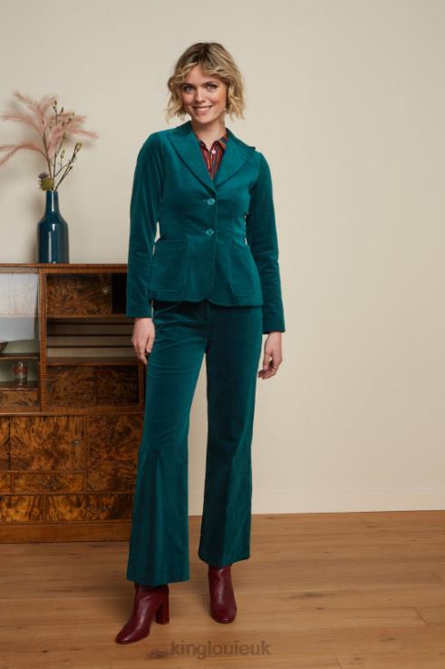 Apparel GB King Louie Women Bibi Blazer Uni Fargo Dragonfly Green 2JFL6175