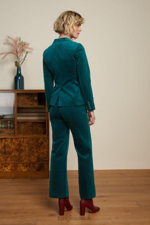 Apparel GB King Louie Women Bibi Blazer Uni Fargo Dragonfly Green 2JFL6175