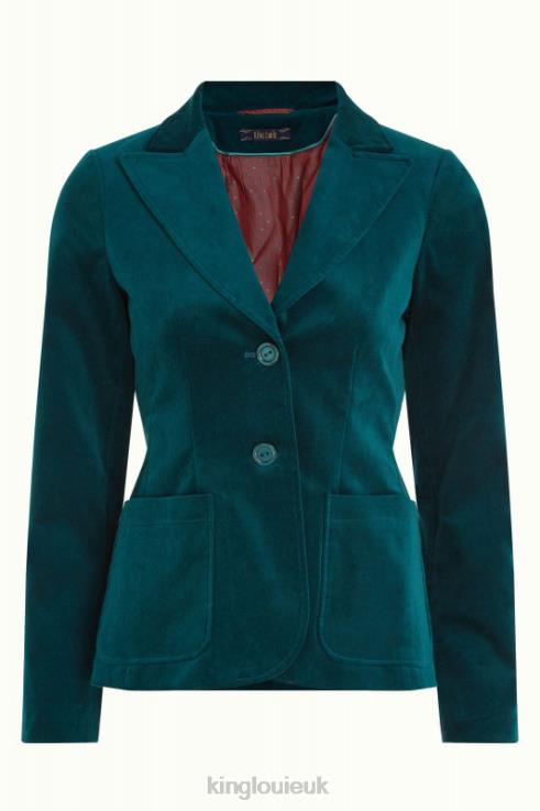 Apparel GB King Louie Women Bibi Blazer Uni Fargo Dragonfly Green 2JFL6175