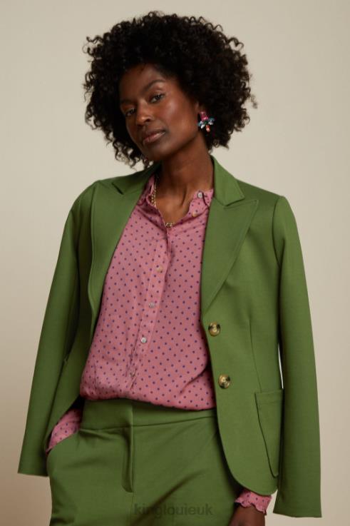 Apparel GB King Louie Women Bibi Blazer Uni Rodeo Olive Green 2JFL6180