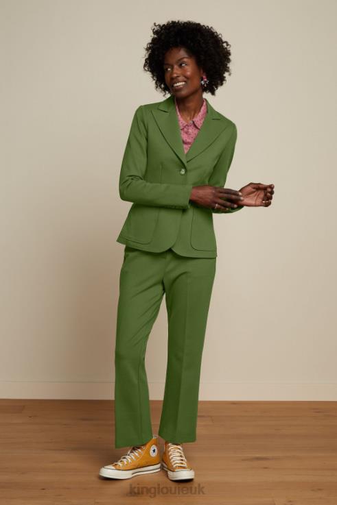 Apparel GB King Louie Women Bibi Blazer Uni Rodeo Olive Green 2JFL6180