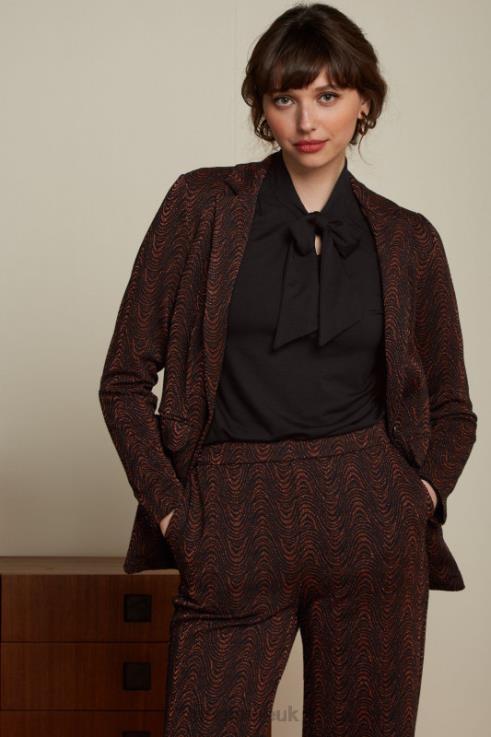 Apparel GB King Louie Women Daisy Blazer Long Tempest Cognac Orange 2JFL6186