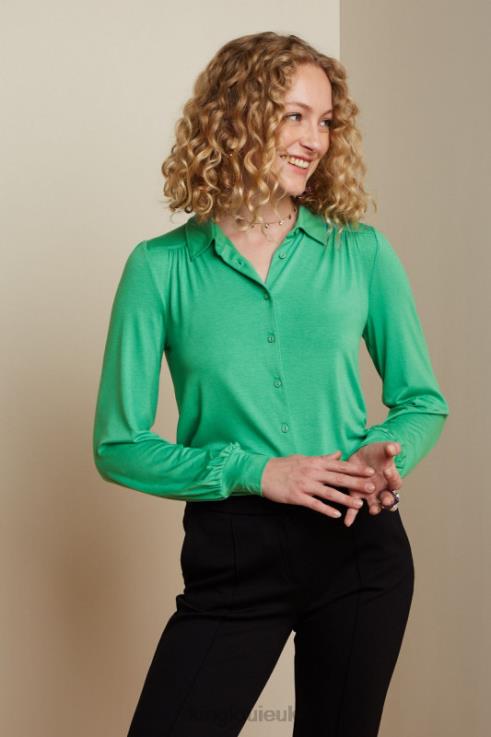 Apparel GB King Louie Women Carina Blouse Ecovero Light Opal Green 2JFL6132
