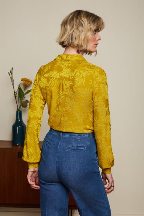 Apparel GB King Louie Women Carina Blouse Pop-Up Curry Yellow 2JFL6125