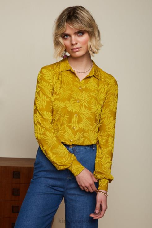 Apparel GB King Louie Women Carina Blouse Pop-Up Curry Yellow 2JFL6125