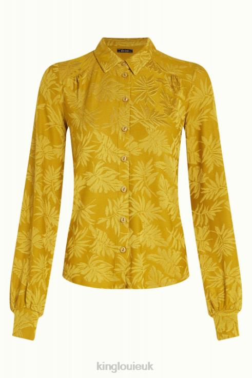 Apparel GB King Louie Women Carina Blouse Pop-Up Curry Yellow 2JFL6125