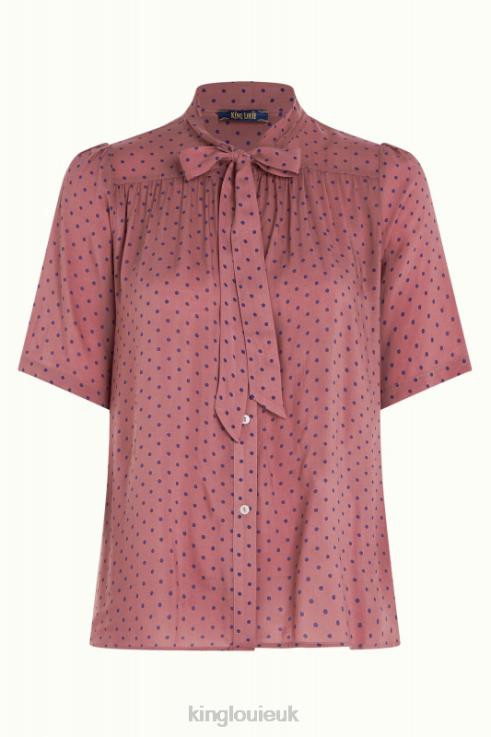 Apparel GB King Louie Women Orlane Blouse La Belle Mesa Pink 2JFL6121