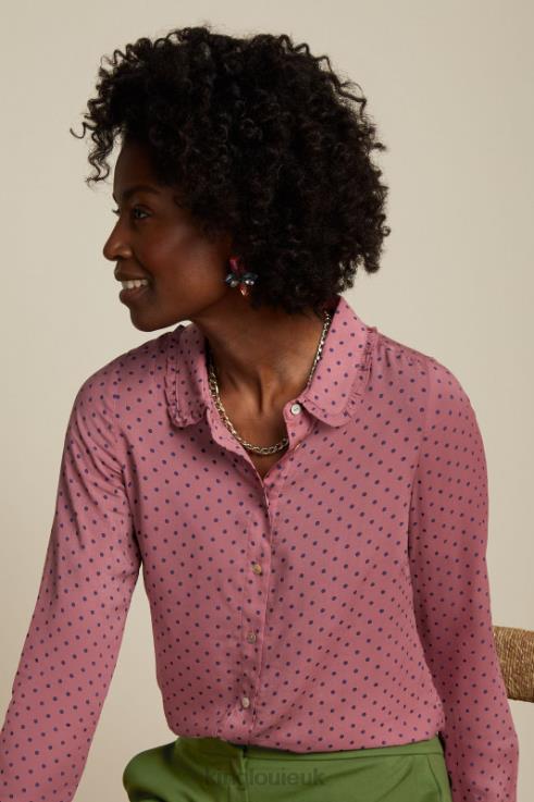 Apparel GB King Louie Women Sophia Blouse La Belle Mesa Pink 2JFL6120