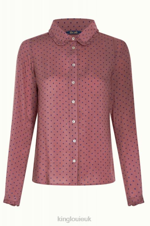 Apparel GB King Louie Women Sophia Blouse La Belle Mesa Pink 2JFL6120