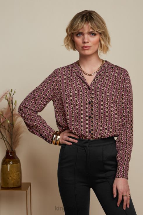 Apparel GB King Louie Women Tex Blouse Hoopah Mesa Pink 2JFL6119