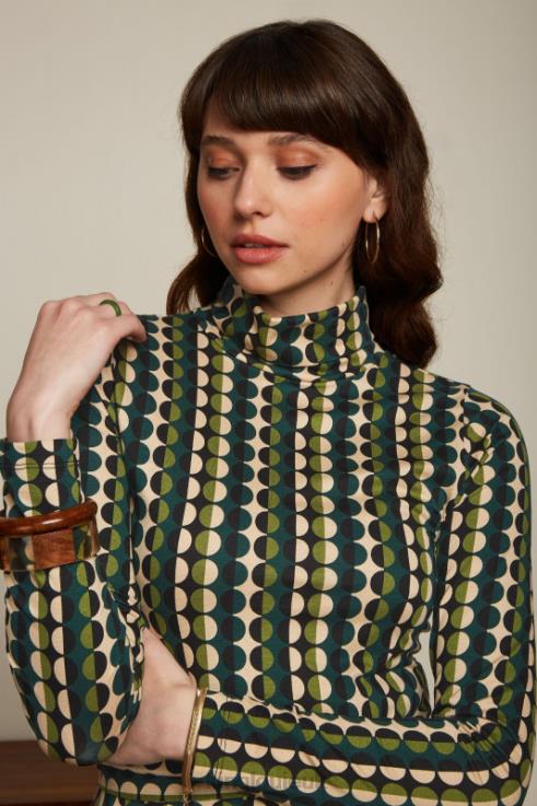Apparel GB King Louie Women Betsy Rollneck Dress Quincy Pine Green 2JFL68