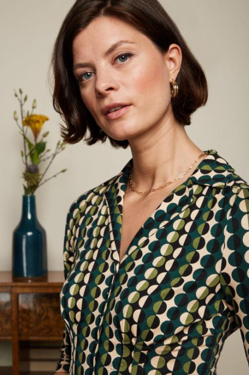 Apparel GB King Louie Women Diner Dress Quincy Pine Green 2JFL69