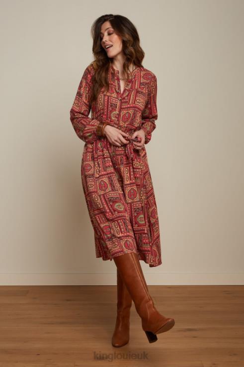 Apparel GB King Louie Women Nala Dress Balthazar Cabernet Red 2JFL619