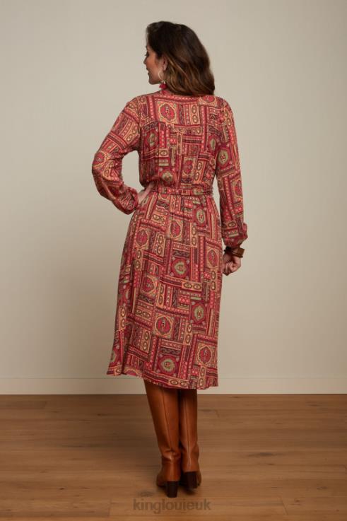 Apparel GB King Louie Women Nala Dress Balthazar Cabernet Red 2JFL619