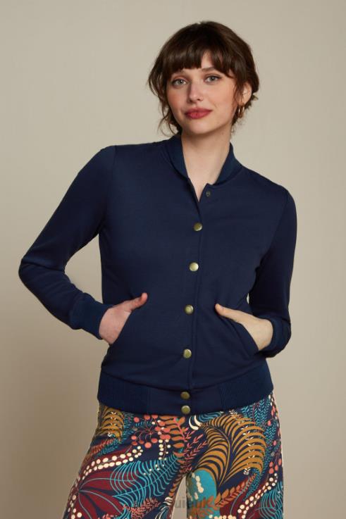 Apparel GB King Louie Women Cleo Jacket Milano Uni Evening Blue 2JFL6176