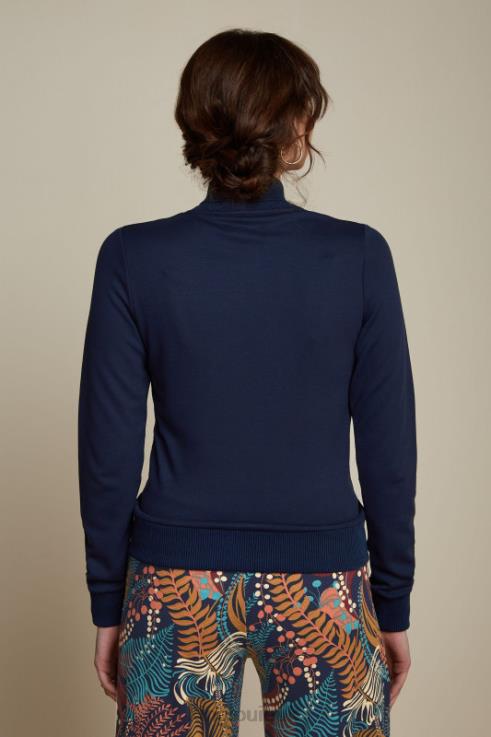 Apparel GB King Louie Women Cleo Jacket Milano Uni Evening Blue 2JFL6176