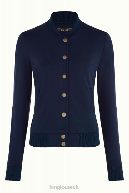 Apparel GB King Louie Women Cleo Jacket Milano Uni Evening Blue 2JFL6176