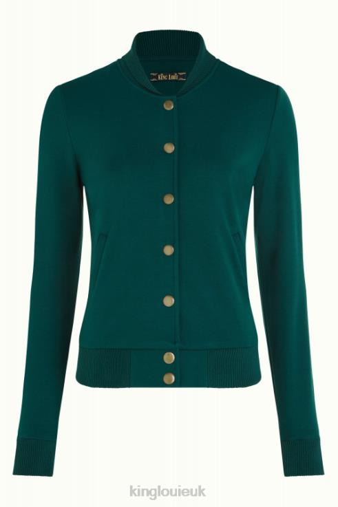 Apparel GB King Louie Women Cleo Jacket Milano Uni Pine Green 2JFL6178