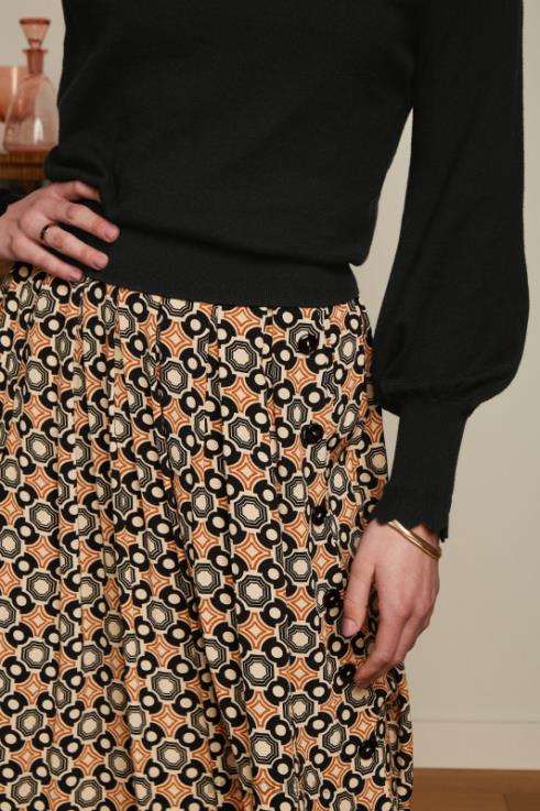 Apparel GB King Louie Women Arianna Pleat Skirt Ozzy Marzipan 2JFL6151