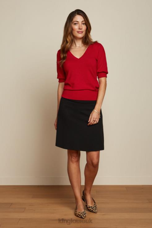 Apparel GB King Louie Women Border Skirt Milano Uni Black 2JFL6167