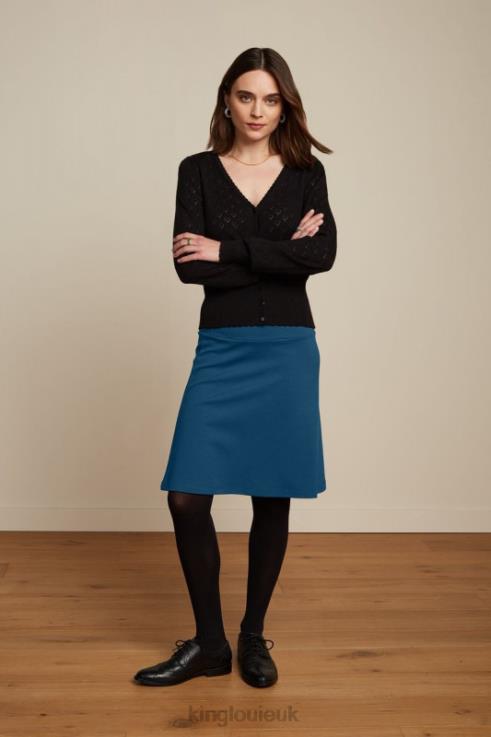 Apparel GB King Louie Women Border Skirt Milano Uni Sailor Blue 2JFL6172