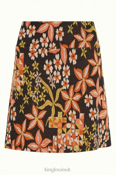 Apparel GB King Louie Women Border Skirt Morgane Black 2JFL6155