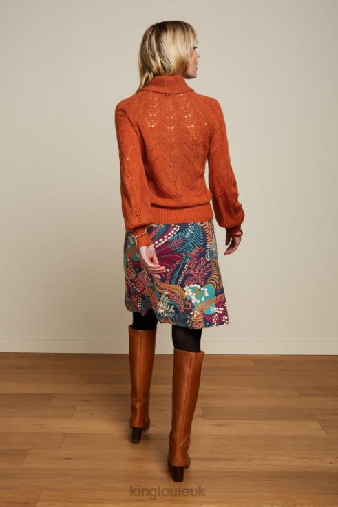 Apparel GB King Louie Women Border Skirt Nightingale Blue 2JFL6148
