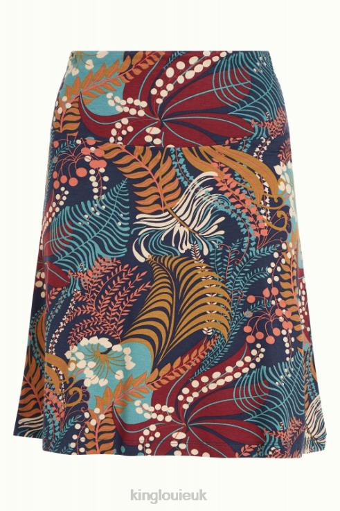 Apparel GB King Louie Women Border Skirt Nightingale Blue 2JFL6148
