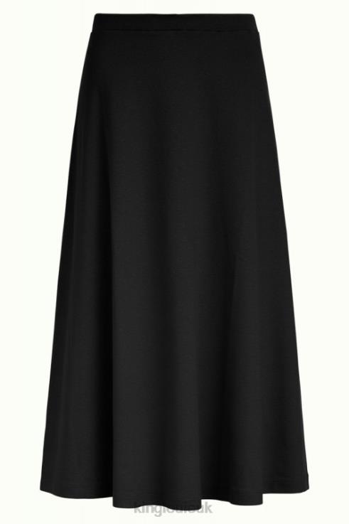 Apparel GB King Louie Women Juno Skirt Milano Crepe Black 2JFL6160