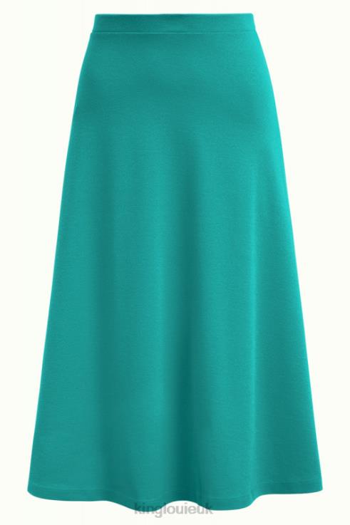 Apparel GB King Louie Women Juno Skirt Milano Crepe Smoke Green 2JFL6161