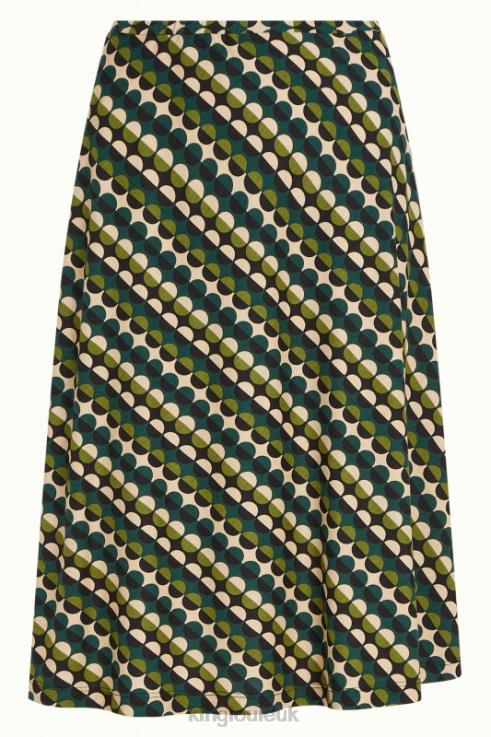 Apparel GB King Louie Women Juno Skirt Quincy Pine Green 2JFL6147