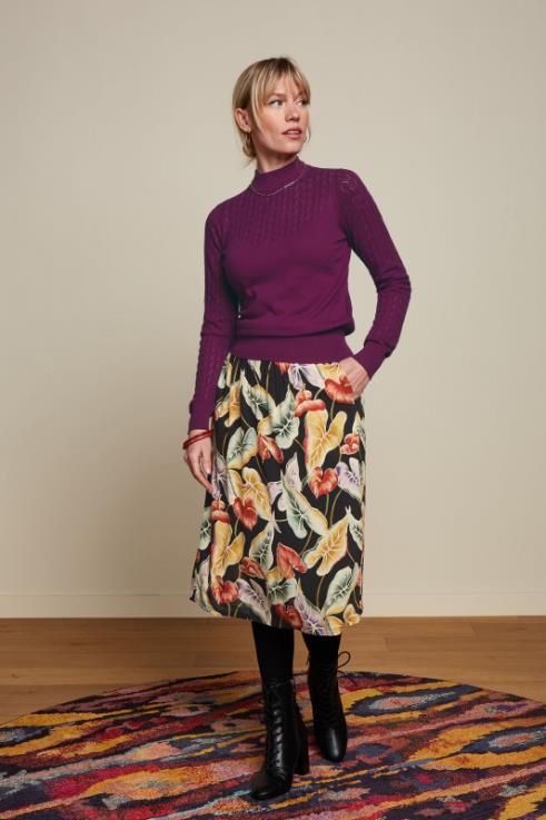 Apparel GB King Louie Women Layla Skirt Marmora Black 2JFL6157