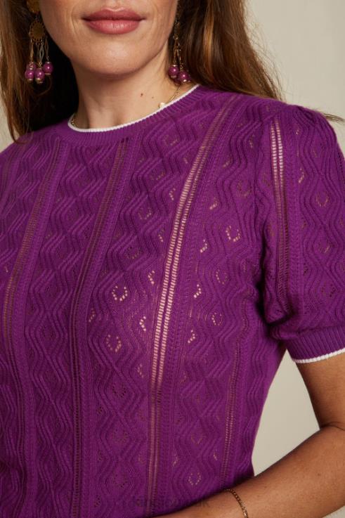 Apparel GB King Louie Women Agnes Puff Top Herrero Sparkling Purple 2JFL6101