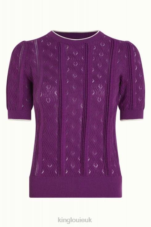 Apparel GB King Louie Women Agnes Puff Top Herrero Sparkling Purple 2JFL6101
