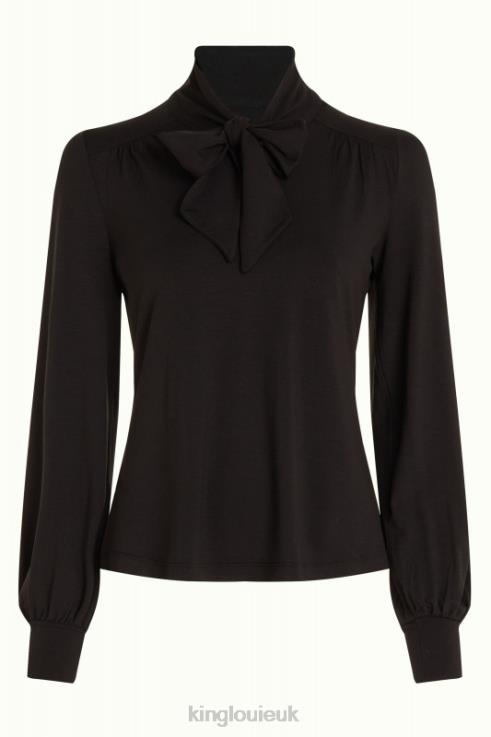 Apparel GB King Louie Women Amalia Top Ecovero Light Black 2JFL635