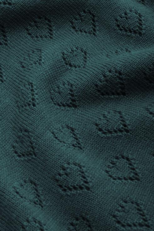 Apparel GB King Louie Women Audrey Trumpet Sleeve Heart Ajour Dragonfly Green 2JFL684