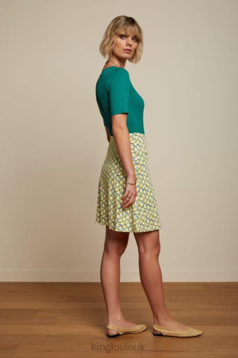 Apparel GB King Louie Women Carice V Top Uni Rib Ponderosa Green 2JFL699