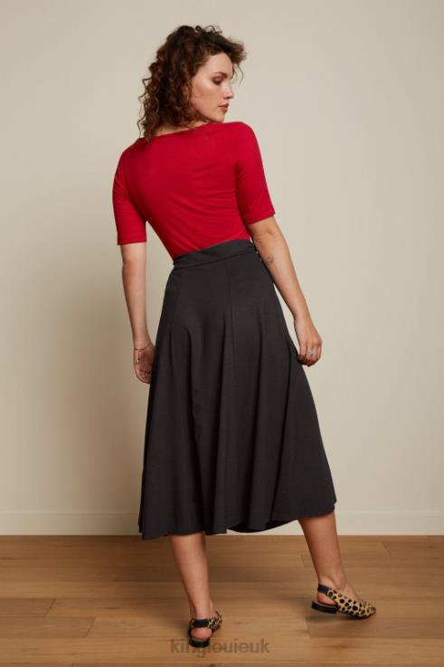 Apparel GB King Louie Women Carice V Top Uni Rib Ruby Red 2JFL6100