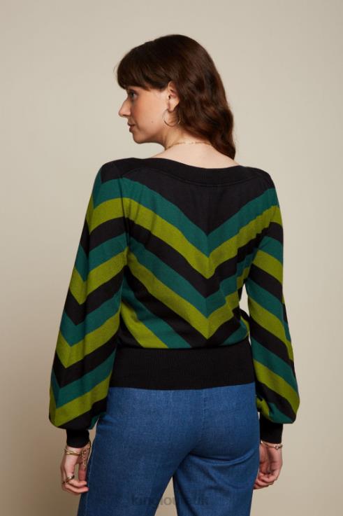 Apparel GB King Louie Women Erin Bell Top Lutz Pine Green 2JFL660