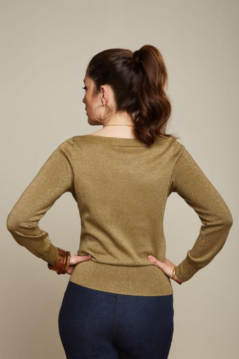 Apparel GB King Louie Women Ivy Top Lapis Golden Brown 2JFL669