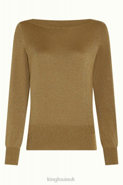 Apparel GB King Louie Women Ivy Top Lapis Golden Brown 2JFL669