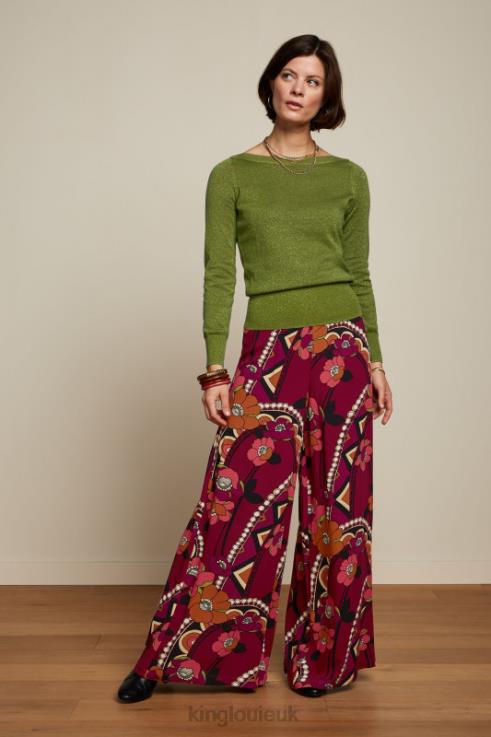 Apparel GB King Louie Women Ivy Top Lapis Woodbine Green 2JFL671