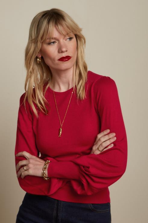 Apparel GB King Louie Women Maya Top Cocoon Icon Red 2JFL678