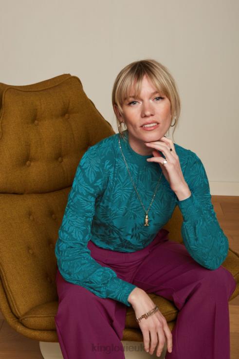 Apparel GB King Louie Women Phoebe Top Pop-Up Antique Green 2JFL643