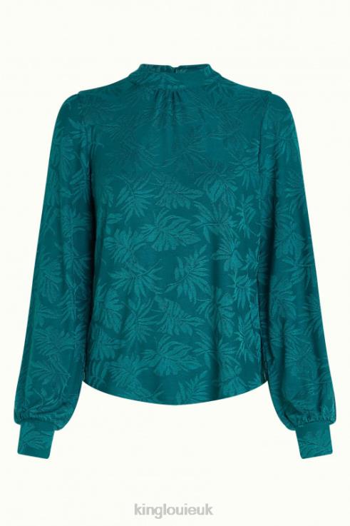Apparel GB King Louie Women Phoebe Top Pop-Up Antique Green 2JFL643