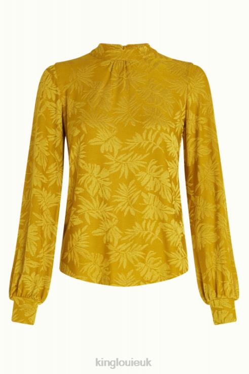 Apparel GB King Louie Women Phoebe Top Pop-Up Curry Yellow 2JFL642
