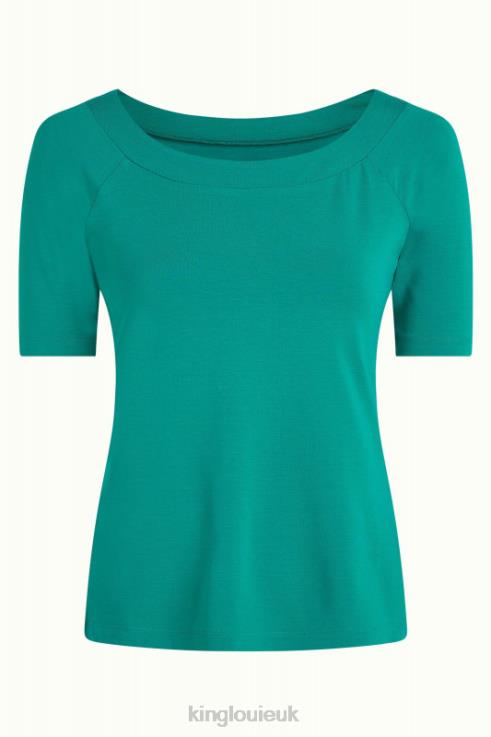 Apparel GB King Louie Women Sarah Top Ecovero light Aqua Green 2JFL6107