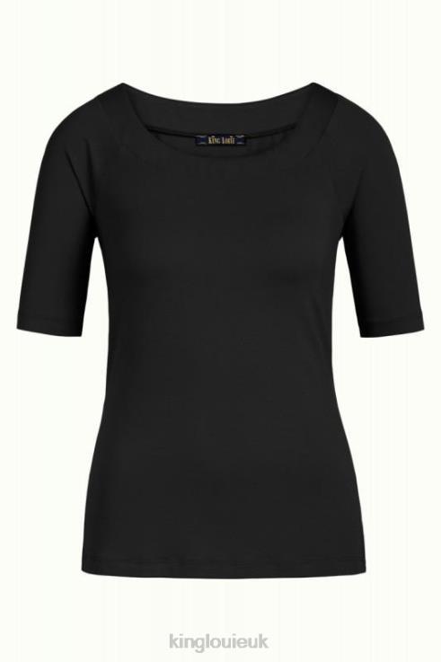 Apparel GB King Louie Women Sarah Top Ecovero light Black 2JFL6105